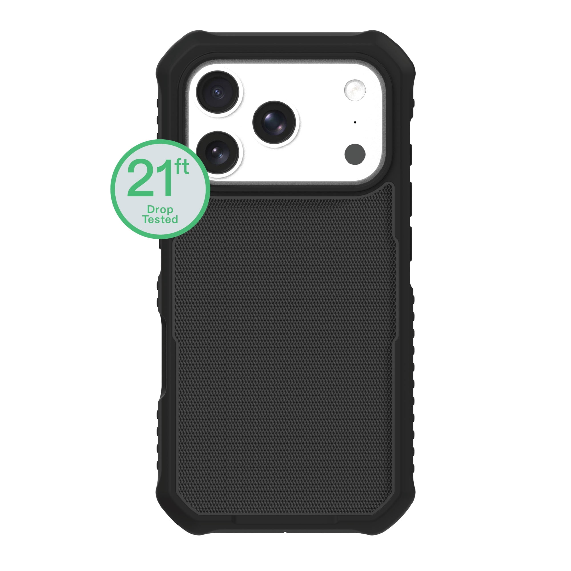 onn Rugged Phone Case for iPhone 18 Pro / 17 Pro, MagSafe Compatible - Black
