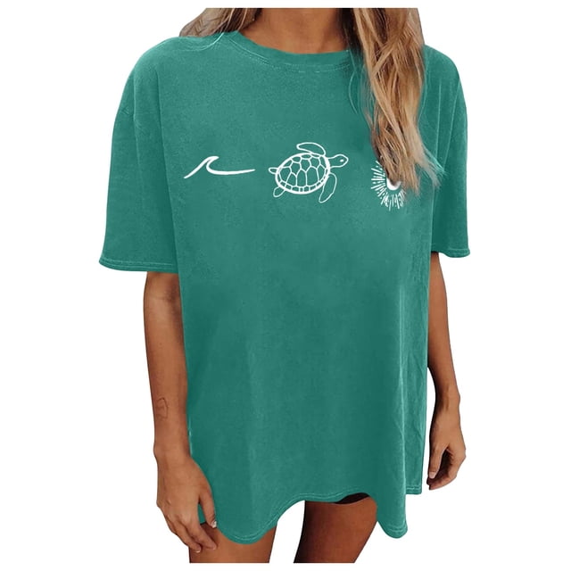 T-Shirts pour Femmes Tendance Décontractés à Manches Courtes Imprimés Col Rond pour Style d'Été Quotidien - T-Shirts Graphiques à la Mode pour Femmes