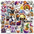 thumbnail image 3 of 50 Sheets Halloween Stickers - Trick or Treat and Day of the Dead Themed Decorative Stickers for DIY Crafts, Water Bottles, and Notebooks, 3 of 15