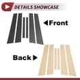 thumbnail image 4 of Unique Bargains 6pcs Door Pillar Window Trim for Nissan Sentra 07-12 Carbon Fiber Pattern Black, 4 of 8