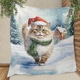 thumbnail image 3 of Hello Winter Ragdoll Frosty Morning Walk Welcome Snowy Christmas Quilt Blanket Cat Lover Kitten Owner Gifts Idea Cozy Comforter Throw Blanket - 02018, 3 of 5