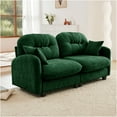 thumbnail image 2 of JERFIT Modular Loveseat Sofa Set, Chenille Fabric 2-Seater Couch with Tufted Back, High-Resilience Foam, Green Sectional for Living Room, 2 of 10