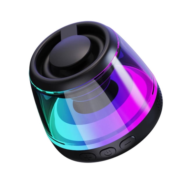 Altavoz Bluetooth Magnético Inalámbrico Bluetooth 5.3 Sonido Estéreo Altavoz Inalámbrico Portátil Con Luz RGB Para Fiestas Al Aire Libre Viajes En Casa Negro