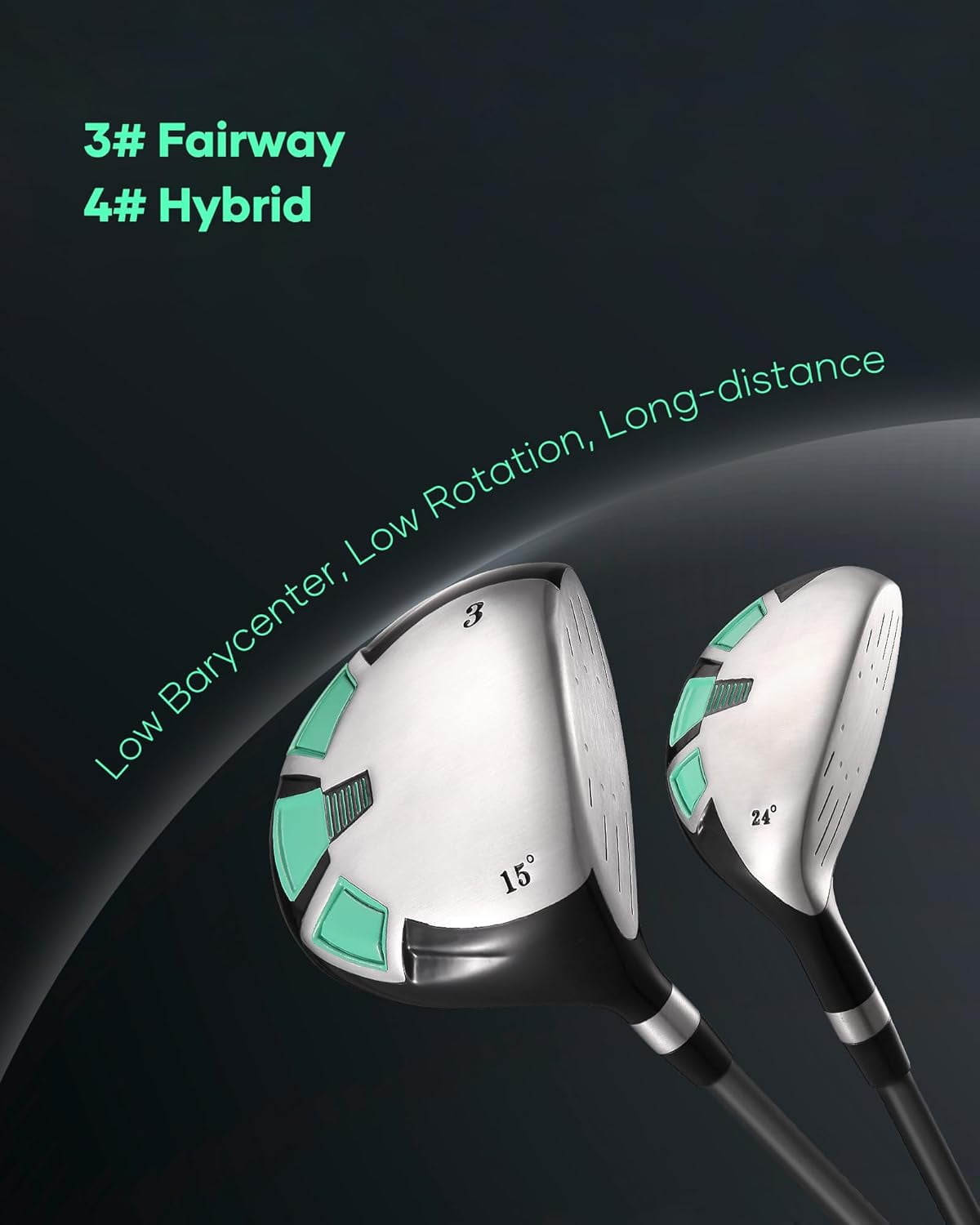 Naipo Golf Club Set 9 Piece Complete Golf Set for Right Handed with Stand Bag and 3 Bonus Head Covers
