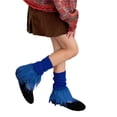 thumbnail image 1 of Komoo Women Faux Fur Leg Warmers 80s 90s Kawaii Knit Patchwork Fluffy Leg Warmers Furry Boot Covers, 1 of 8