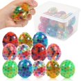 thumbnail image 1 of 12 paquetes de huevos de Pascua Bola de estrés sensorial juguetes para niños, bolas de apretón blades llenas de cuentas de agua, fovar de la fiesta de los rellenos de canasta de pascua esquí esquí Gafas de esquí, 1 of 5