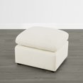 thumbnail image 4 of Spruce & Spring Upholstered Ottoman Footstool with Padded Cushion for Living Room and Bedroom, Cream White Fabric, 4 of 6