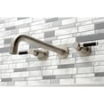 thumbnail image 2 of Kingston Brass KS8058DKL Kaiser Two-Handle Wall Mount Roman Tub Faucet, Brushed Nickel, 2 of 7