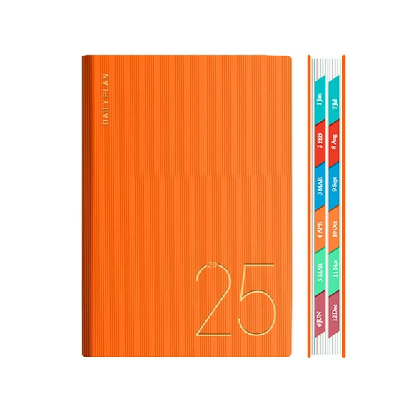 CheAAlet 2025 Weekly Planner Notebook, 5.79 x 8.27 in, Hardcover Calendar with Monthly Tab and 80gsm Paper, 200 Pages, 1 Count