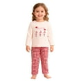thumbnail image 5 of Afdoent Girls Clothes Fashion Girls Christmas Two Piece Candy Cane Embroidered Top With Red White Plaid Trousers Festive Holiday Party Outfit For Toddler Kids 6-12 Months, 5 of 9