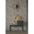 thumbnail image 4 of Advantage Kaiya Grey Leaves Wallpaper, 4 of 6
