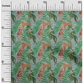 thumbnail image 2 of oneOonePolyesterSpandexGreenFabricTropicalLeafWithAnimalQuiltingSuppliesPrintSewingFabricByTheYard56InchWide, 2 of 4