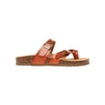 thumbnail image 2 of Time and Tru Women’s Toe Thong Footbed Slide Sandals, Wide Width Available, 2 of 6