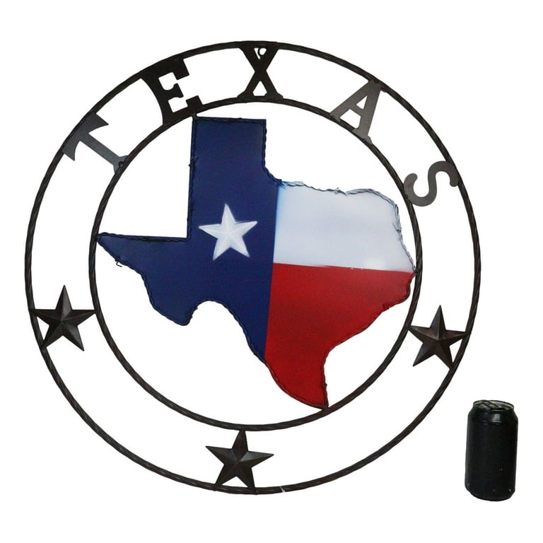 Large Texas Star State Flag Circle Wall Sign Large Texas Star State Flag Circle Wall Sign