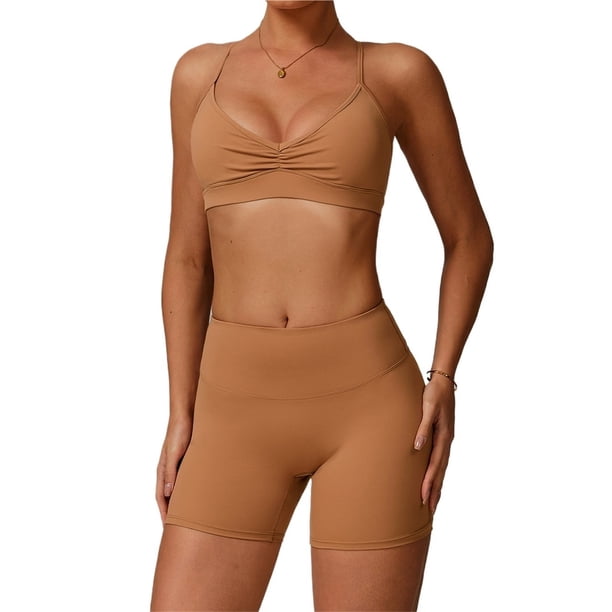 Conjuntos de entrenamiento for mujer, 2 piezas, sujetador deportivo, camiseta sin mangas, polainas de cintura alta, gimnasio, Yoga, ropa activa, Top de entrenamiento for mujer