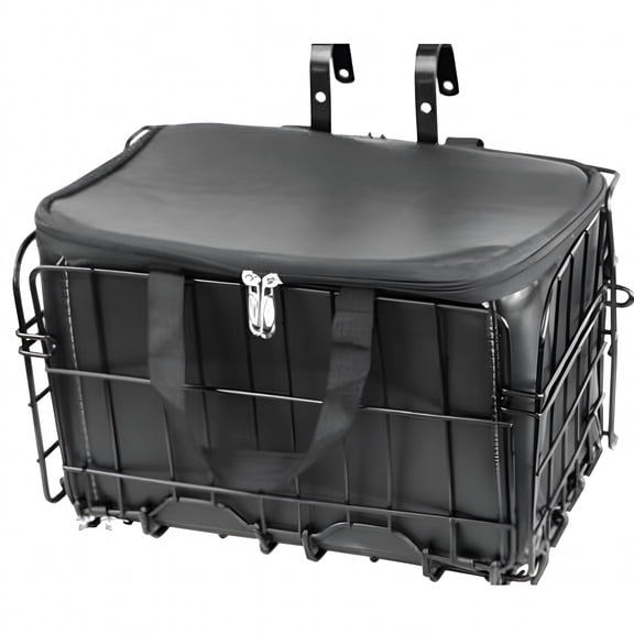 LADYGYM 2026 New Folding Bicycle Front/Rear Basket with Removable Liner Bag Bike Basket Large Capacity Organizer Cycling Accessories Inner Bag and Basket