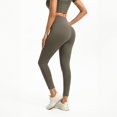 thumbnail image 4 of Womens High Waist Seamless Gym Leggings, Squat Proof Stretchable Tight Sports Pants for Yoga Workout Gray M, 4 of 6