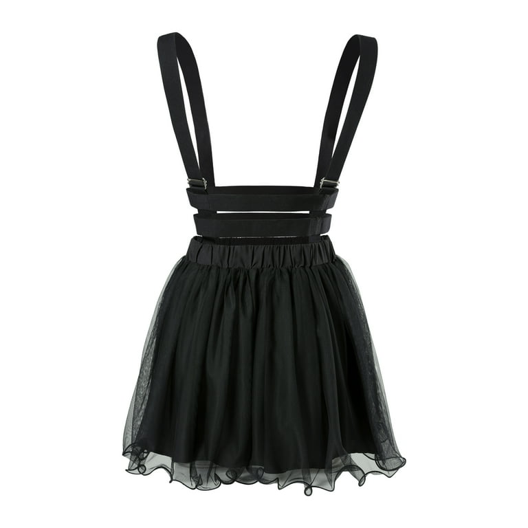 Black top skirt romper