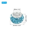 thumbnail image 2 of Uxcell 12mm Rhinestone European Beads, European Large Hole Crystal Charm Beads for DIY Jewelry Making, Lake Blue 60Pcs, 2 of 4