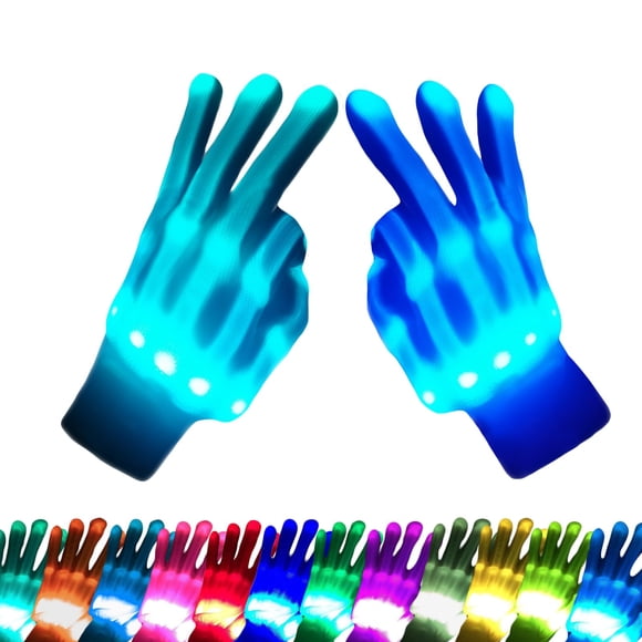 Guantes LED COLEDRE 12 colores para niños de 6 a 8 a 12 años