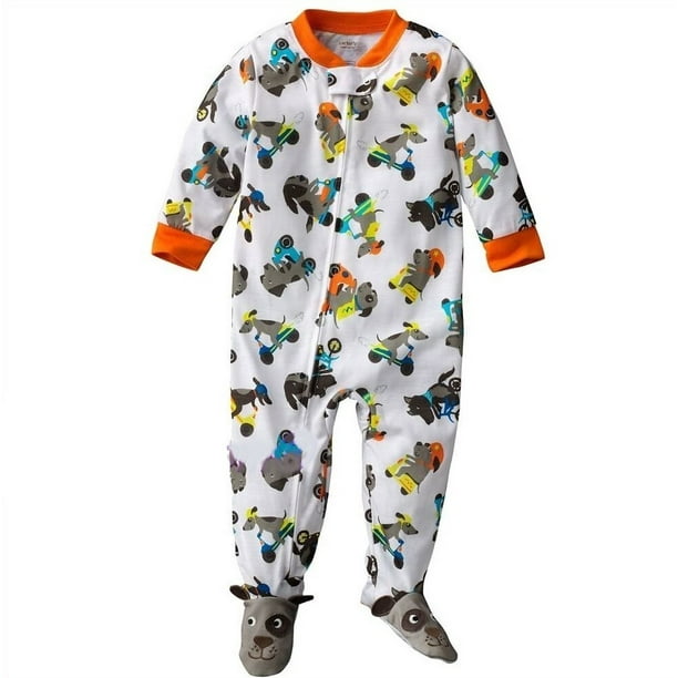 Carter's CARTER'S PAJAMA BOYS 4T FOOTED DOGS PUPPIES SLEEPWEAR