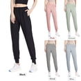 thumbnail image 2 of TFixol Pantalones de chándal para mujer, elásticos, de secado rápido, para yoga, correr, fitness, entrenamiento, informal, sólido, 2 of 8