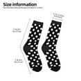 thumbnail image 5 of Junzan Black And White Polka Dot Mens Funny Socks For Men Women Colorful Fun Novelty Crew Patterned Socks, 5 of 9
