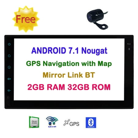 Christmas Nougats Christmas Gift! EinCar Android 7.1 Nougat 2 Din Car Stereo with Octa Core 7'' Touch Screen GPS Navigation FM/AM Radio Audio Receiver support Mirrorlink/WiFi/Bluetooth/1080P Video/Free Rear C ()