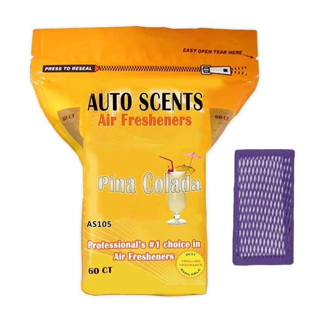 Piña Colada Scent Professional Air Freshener Pads - Remove The Worst Smells with These Heavy Duty Pads (60 Pads Per Pack) (Piña Colada Scent)