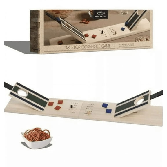 Studio Mercantile Wooden Tabletop Cornhole Game Set, 11 Pieces - Dark Brown