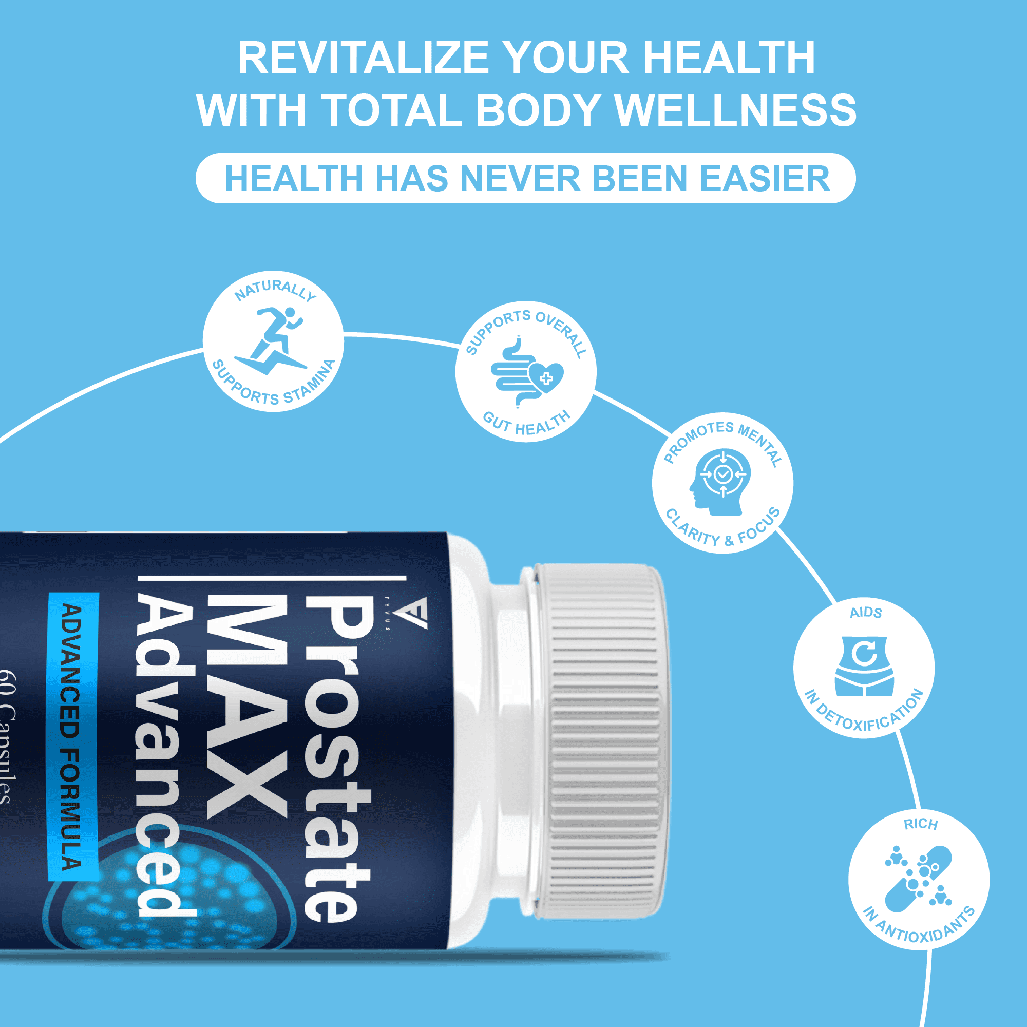 (3 Pack) Prostate Max Advanced Capsules, ProstateMax Daily Formula and Overall Health Pills (180 Capsules)