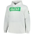 thumbnail image 2 of Men's Fanatics Ash Boston Celtics Big & Tall Raglan Tri-Blend Pullover Hoodie, 2 of 3
