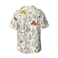 thumbnail image 2 of Disketp Men's Hawaiian Colorful Mushrooms and Plants Print Shirts Button Down Holiday Beach Shirts-XX-Large, 2 of 7