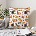 thumbnail image 4 of KLL Thanksgiving Turkeys 1 Decorative Throw Pillow Covers Velvet Soft for Couch Sofa Bedroom Living Room Outdoor (No pillow core)-, 4 of 5
