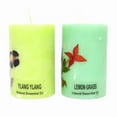 thumbnail image 3 of Lemongrass & Ylang-Ylang Soy Wax Pillar Candle Duo - Organic Essential Oils, 3 of 4