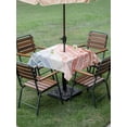 thumbnail image 4 of Outdoor Tablecloths with Umbrella Hole & Zipper, Ombre Orange Blue 54x54 Inch Square Tablecloths, Summer Coastal Ocean Sea Beach Wave Waterproof Table Cloth, Patio/Pool/Picnic Table Covers, 4 of 8