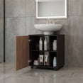 thumbnail image 2 of Pascuale Two Side Shelves Under Sink Cabinet with One Door, Cut-Out Back, Compact 22”, 2 of 8