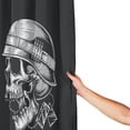 thumbnail image 4 of XMXT Waterproof Shower Curtain Liner with Iron Hooks, Helmet Wearing Skull Print Shower Curtains for Bathroom Decor Accessories, 72 x 72 inches, 4 of 8
