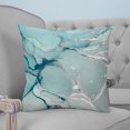 thumbnail image 6 of Decorative Throw Pillow Cover Blue Aqua Turquoise Teal Marble Textured Pillow Case Square Cushion Cover Super Soft Brushed Fabric Pillowcase for Home Couch Sofa Bed, 18" x 18", 6 of 6