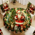 thumbnail image 4 of Honmine Christmas Tablecloth with Santa Decoration, Festive Holiday Mood for Dining, Christmas Day Party Table Cover for Home, Event, Seasonal, 4 of 6