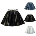 thumbnail image 4 of KAUOD Girls Pleated Sequins Tutu Skirts Cute Sparkle Tiered Tulle Princess Skirt Kids Toddler Birthday Party Short Dress, 4 of 4