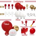 thumbnail image 3 of Red White Gold Balloon Arch Double Stuffed Latex Balloons for Baby Shower Birthday Wedding Valentine's Day Party Decorations, 3 of 6