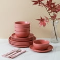 thumbnail image 3 of Stone Lain Logan 12-Piece Dinnerware Set Stoneware, Terracotta, 3 of 6