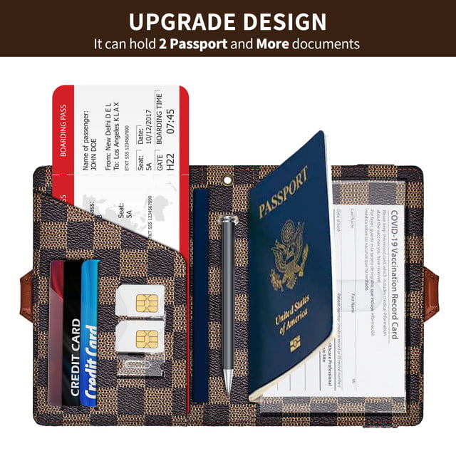RICHPORTS Checkered Leather Wallets for Men with RFID Blocking - Bifold  Stylish Slim Wallet Front Pocket Wallet