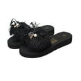 thumbnail image 3 of Savings Clearance 2025! asdoklhq Womens Shoes Clearance Sale,Sandals Women's Platform Flip Flops, Flower Slope Heel Beach Shoes, Beach Slippers, 3 of 9