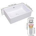 thumbnail image 3 of Aquaterior 2 Pack Rectangle Porcelain Above Counter Vessel Sink Basin Overflow, 3 of 8