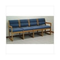 thumbnail image 6 of Wooden Mallet DW2-4 Solid Oak Sled Base 4-Seat Sofa, 6 of 6