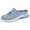 Blue, variant on Flower Embroidered Orthopedic Backless Walking Shoes for Women Plantar Fasciitis Comfortable Arch Support Platform Wedge Nursing Mules Summer Fall Casual Clog Sandals Grey Size 8.5