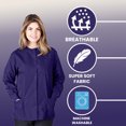 thumbnail image 2 of Women's Warm Up Medical Scrub Jacket (Purple, Medium), 2 of 7