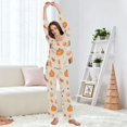 thumbnail image 5 of FORMRS Womens Pajama Set Long Sleeve Top and Pants with Pockets Soft Comfy Lounge Sleepwear, Sizes S-2XL, Beige Fall Acorns Pattern, 5 of 7